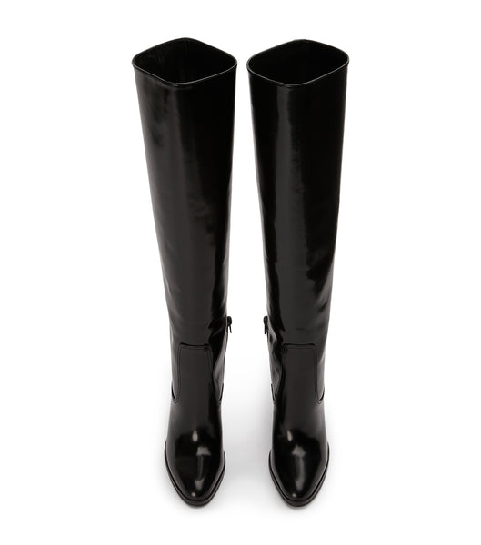 Botas de media pantorrilla Tony Bianco Hot Black Hi Shine 10.5cm Negras | CRICD91853