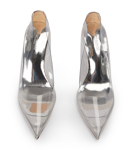 Court Shoes Tony Bianco Dolly Clear Vinylite/Silver 9.5cm Plateadas | CRJBT49184