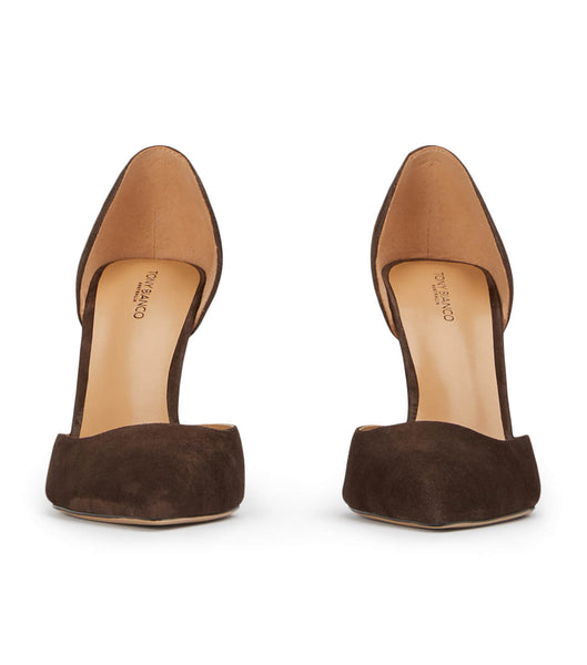 Court Shoes Tony Bianco Gala Espresso Suede 10cm Marrones | LCRSX77580