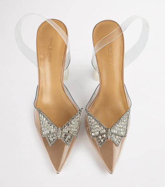Court Shoes Tony Bianco Laos Clear Vinylite 10.3cm Plateadas | CRJBT84195