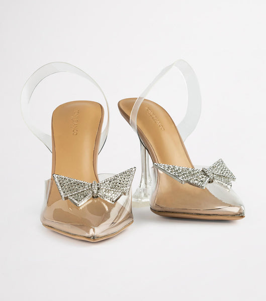 Court Shoes Tony Bianco Laos Clear Vinylite 10.3cm Plateadas | CRJBT84195