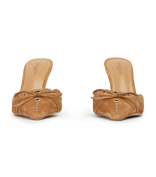 Court Shoes Tony Bianco Shae Butterscotch Suede 8cm Beige | PCRER10096