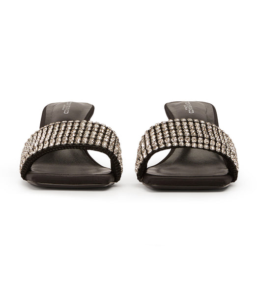 Tacones Brillantes Tony Bianco Amos Crystal/Black Suede 6.5cm Negras | CRXMI49079