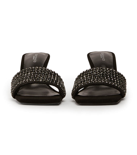 Tacones bajos Tony Bianco Amos Black Crystal/Black Suede 6.5cm Negras | CRNZX23440