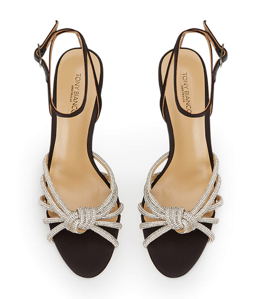 Tacones bajos Tony Bianco Helena Black Satin 8.5cm Negras | XCRGW24641