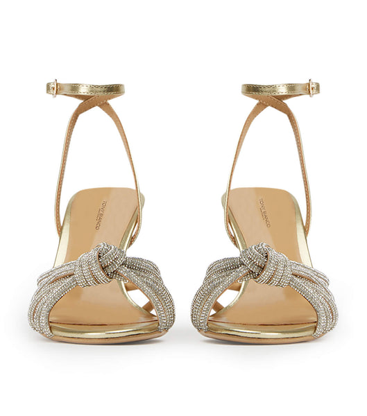 Tacones bajos Tony Bianco Helena Gold Nappa Metallic 8.5cm Doradas Metal | BCRSO90506