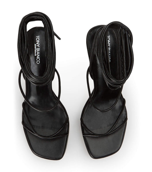 Tacones con tiras Tony Bianco Deon Black Nappa 11.5cm Negras | TCRWZ27603