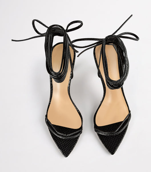 Tacones de aguja Tony Bianco Millie Black Snake 10.5cm Negras Serpent | FCRUI72068