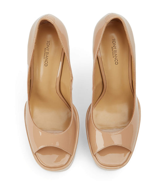 Zapatos Plataforma Tony Bianco Jolee Nude Patent 15cm Beige | ACRWC37241