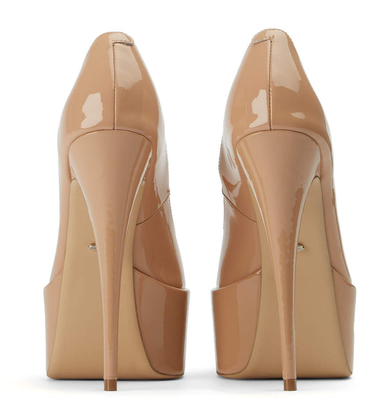 Zapatos Plataforma Tony Bianco Jolee Nude Patent 15cm Beige | ACRWC37241