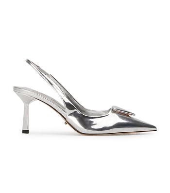 Court Shoes Tony Bianco Bertie Silver Shine 7.5cm Plateadas | PCRER76144