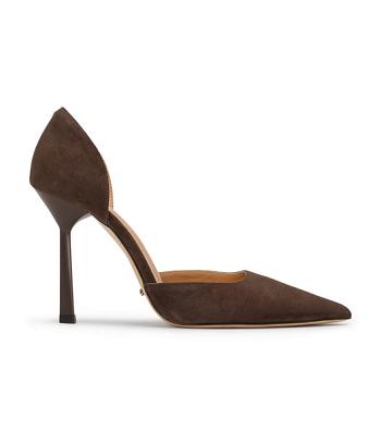 Court Shoes Tony Bianco Gala Espresso Suede 10cm Marrones | LCRSX77580