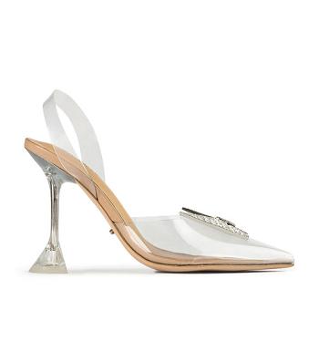 Court Shoes Tony Bianco Laos Clear Vinylite 10.3cm Plateadas | CRJBT84195