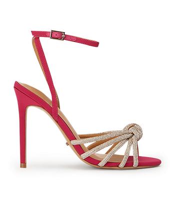 Tacones Brillantes Tony Bianco Kyla Persian Crepe 11cm Rojas | UCRTG95923