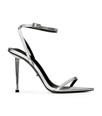 Tacones de aguja Tony Bianco Myra Silver Nappa Metallic 10.5cm Plateadas Metal | CREGJ97324