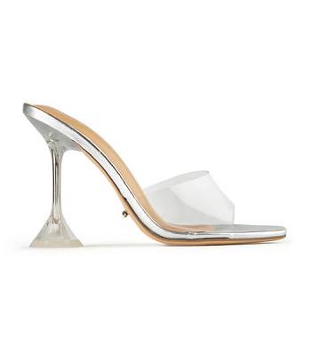 Tacones de aguja Tony Bianco Serri Clear Vinylite/Silver 10.5cm Plateadas | CRQCS62840